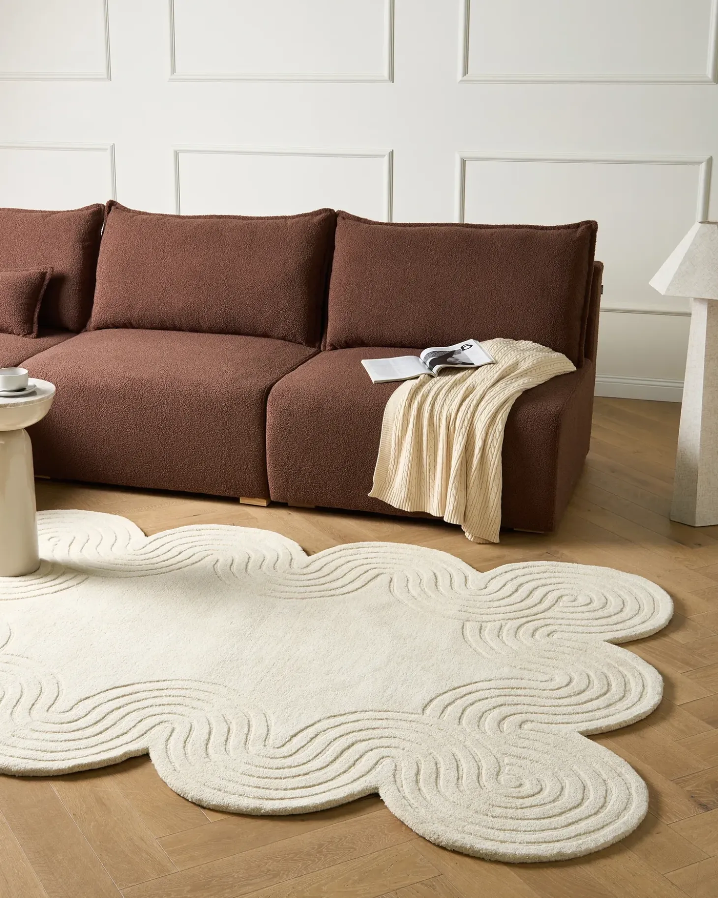 Gulvtæppe MALVAN Beige 160 x 230 cm Uld