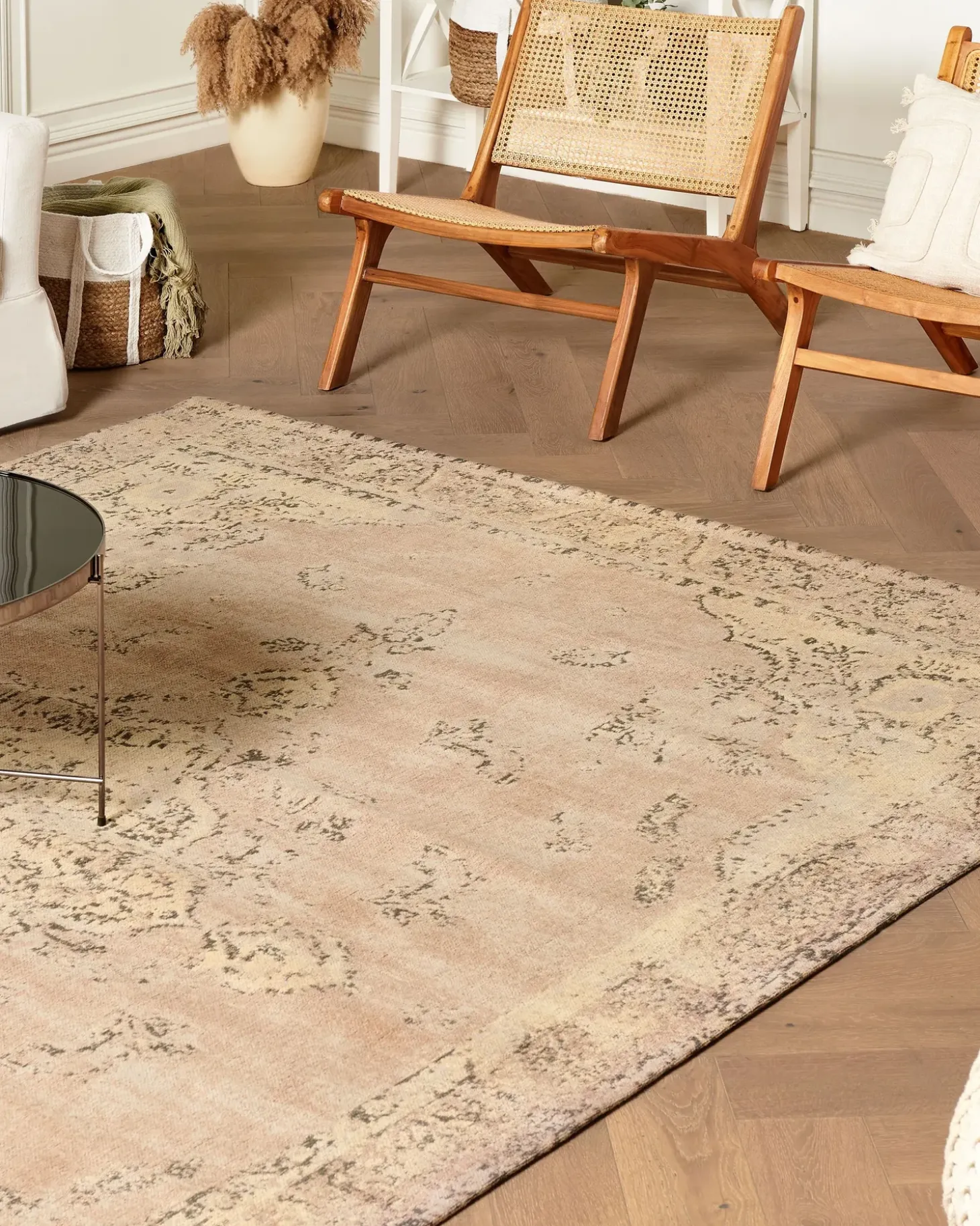 Gulvtæppe MATARIM Beige 200 x 300 cm Bomuld