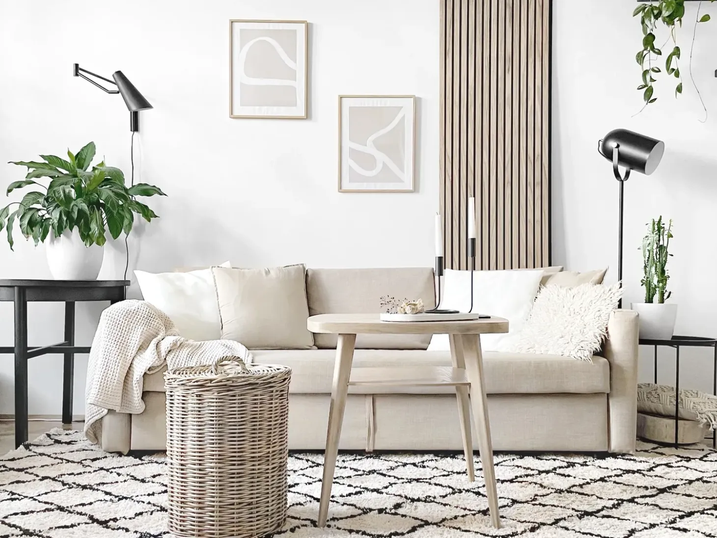 Gulvtæppe MIDYAT Beige 200 x 200 cm