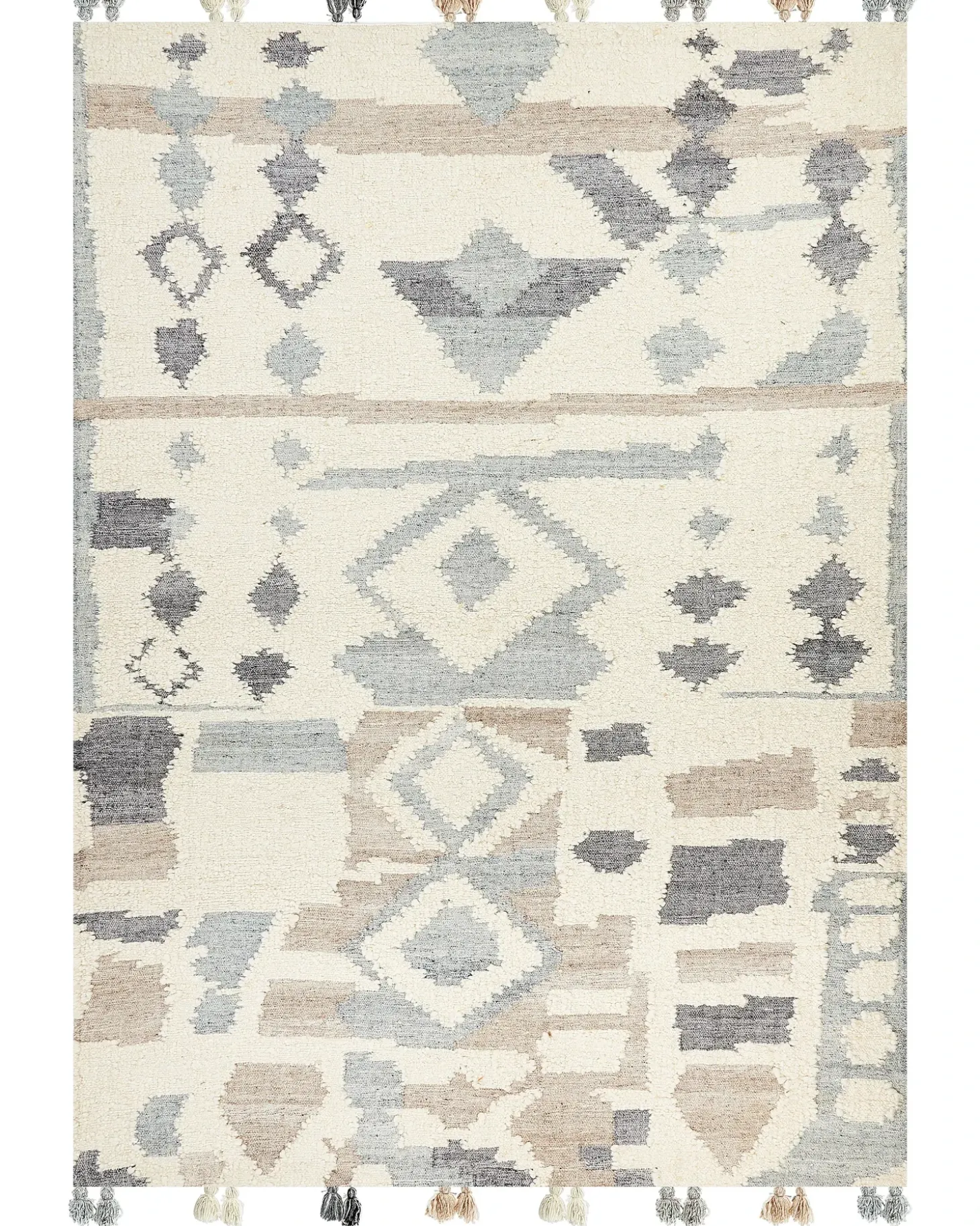 Gulvtæppe MRGAVET Beige 200 x 300 cm Uld Kelim