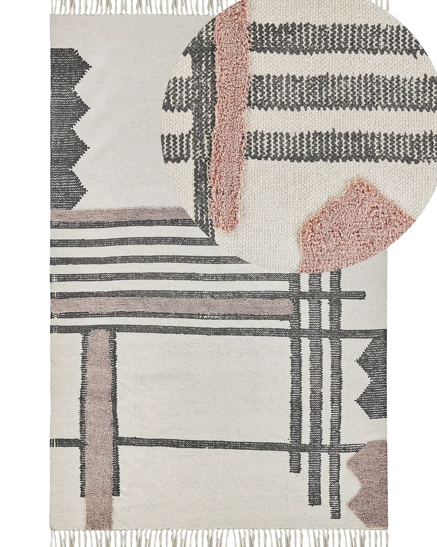 Gulvtæppe MURADIYE Beige 160 x 230 cm Bomuld
