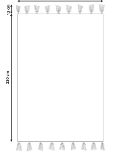 Gulvtæppe NIGDE Rød 160 x 230 cm Bomuld
