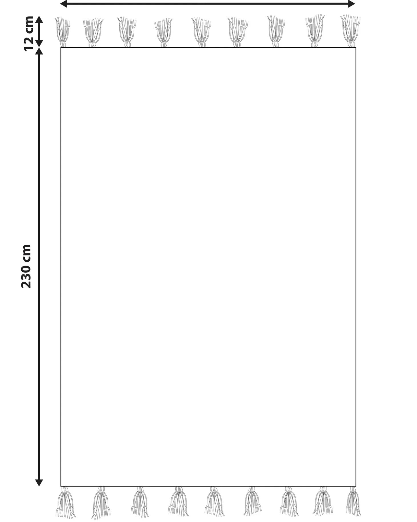 Gulvtæppe NIGDE Rød 160 x 230 cm Bomuld