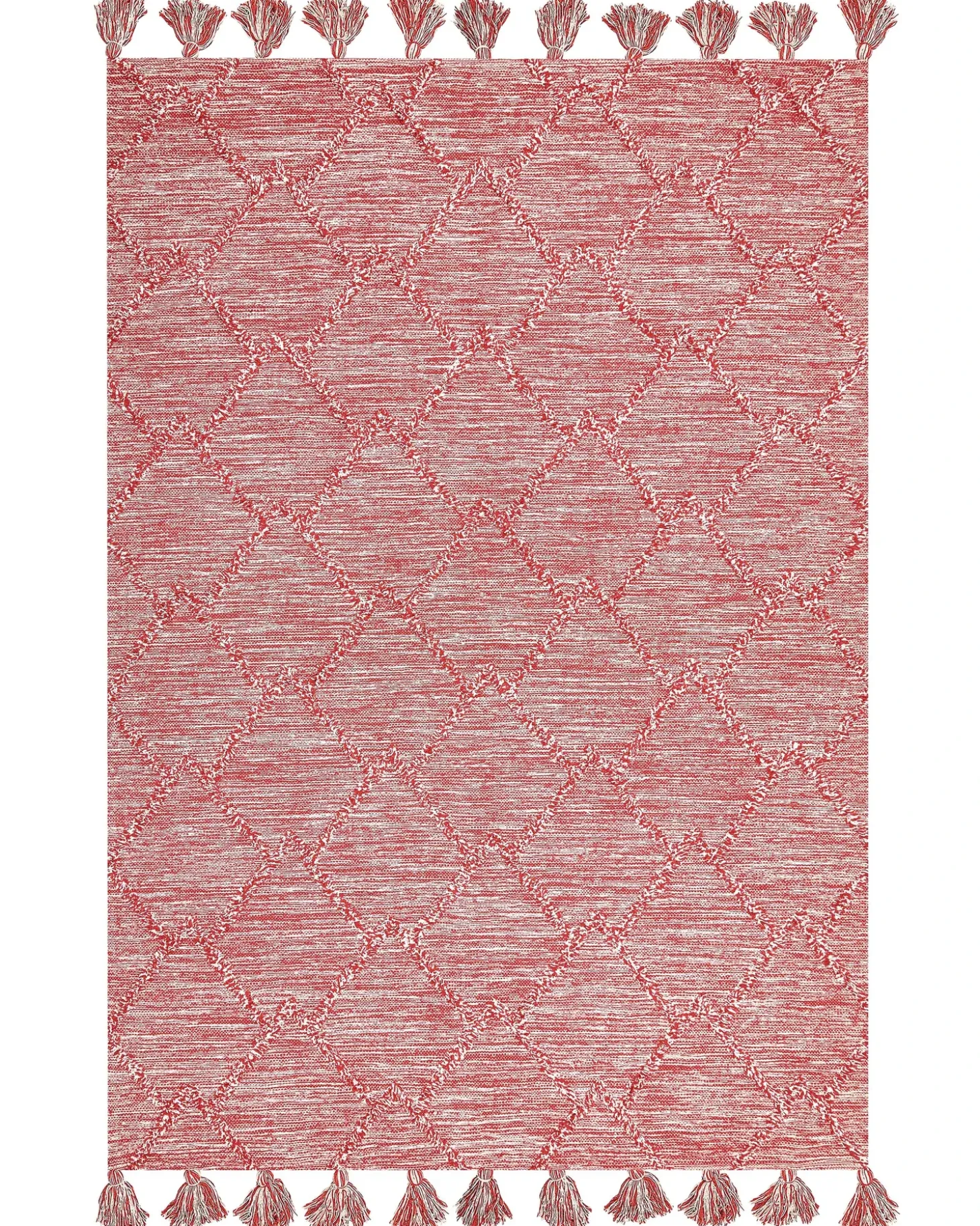 Gulvtæppe NIGDE Rød 160 x 230 cm Bomuld