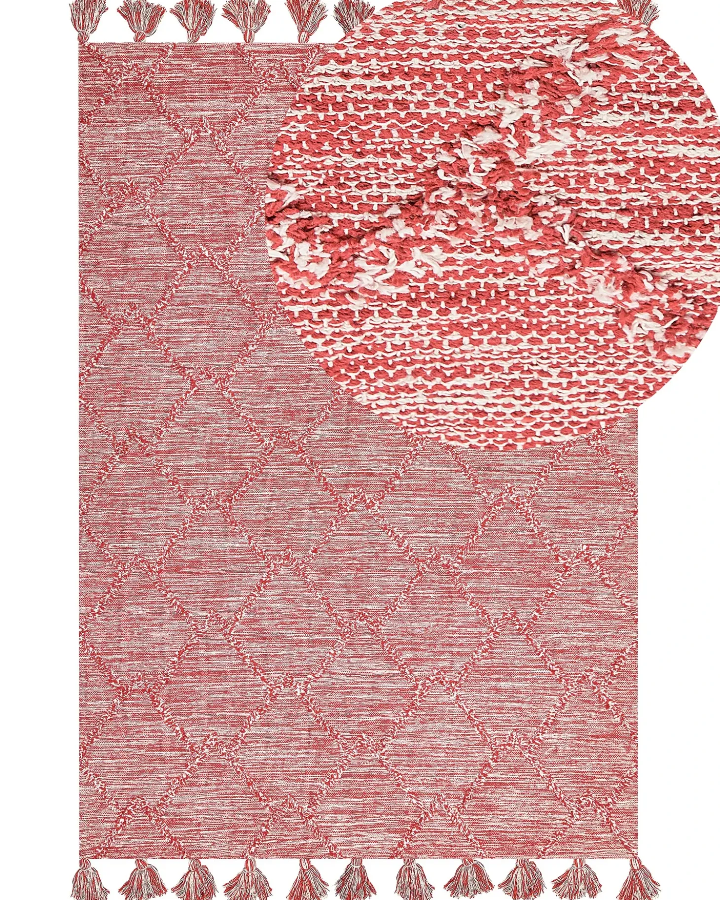 Gulvtæppe NIGDE Rød 160 x 230 cm Bomuld