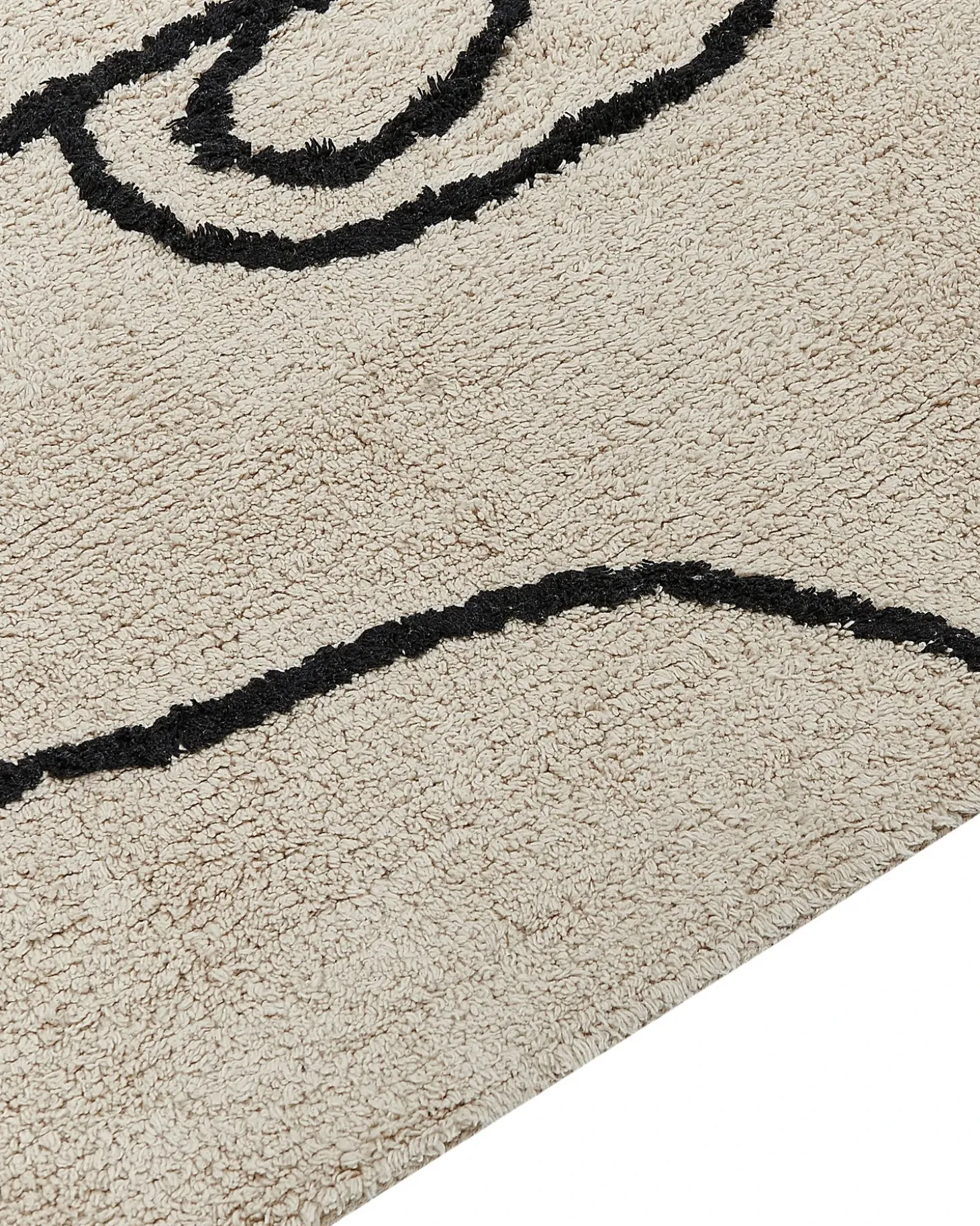 Gulvtæppe NURU Lys Beige 160 x 230 cm Bomuld