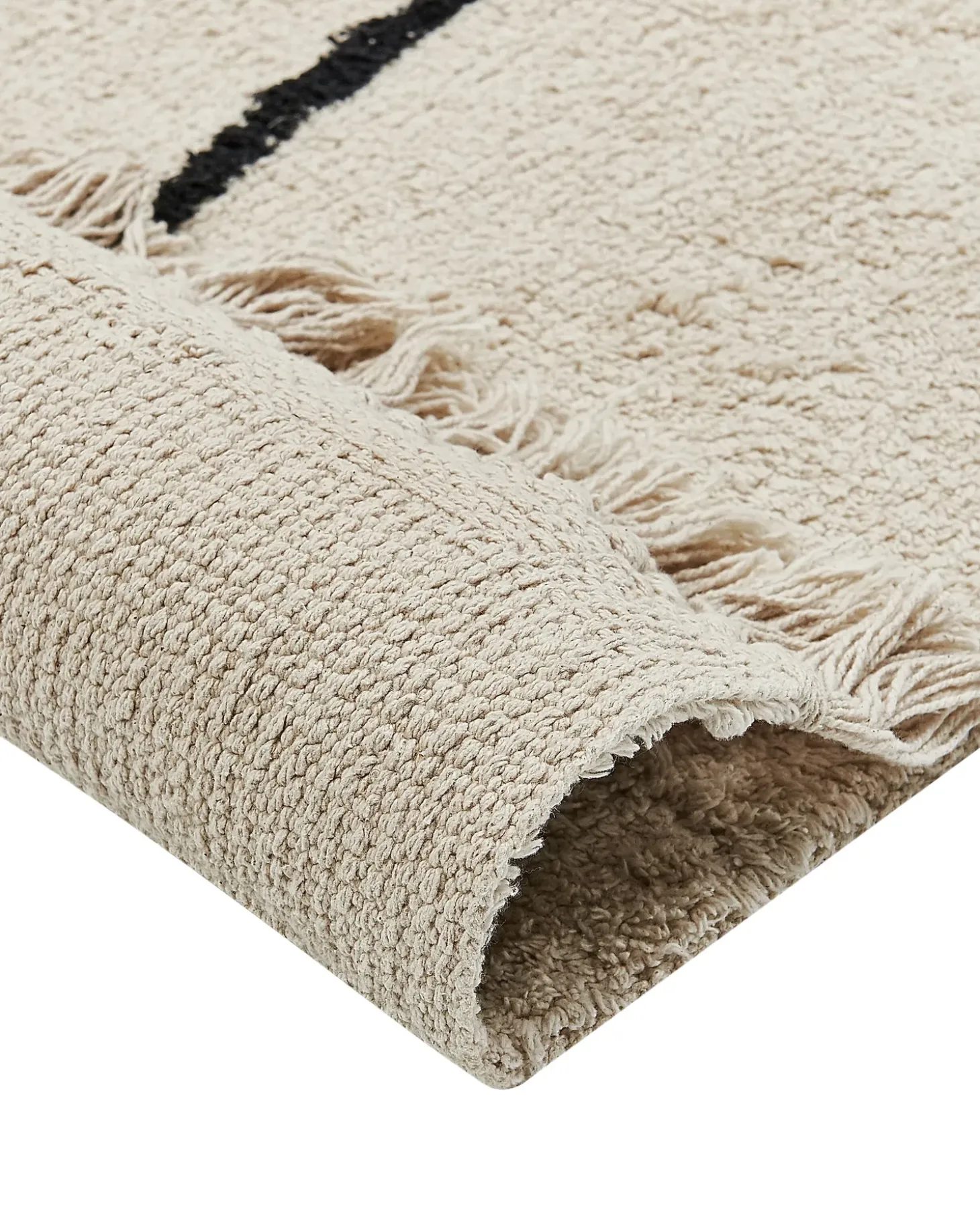 Gulvtæppe NURU Lys Beige 160 x 230 cm Bomuld