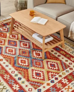 Gulvtæppe OSHAKAN Multifarvet 160 x 230 cm Uld Kelim