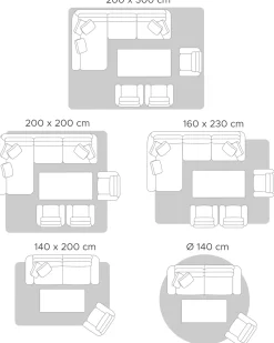 Gulvtæppe PIRLI Beige 140 x 200 cm Jute