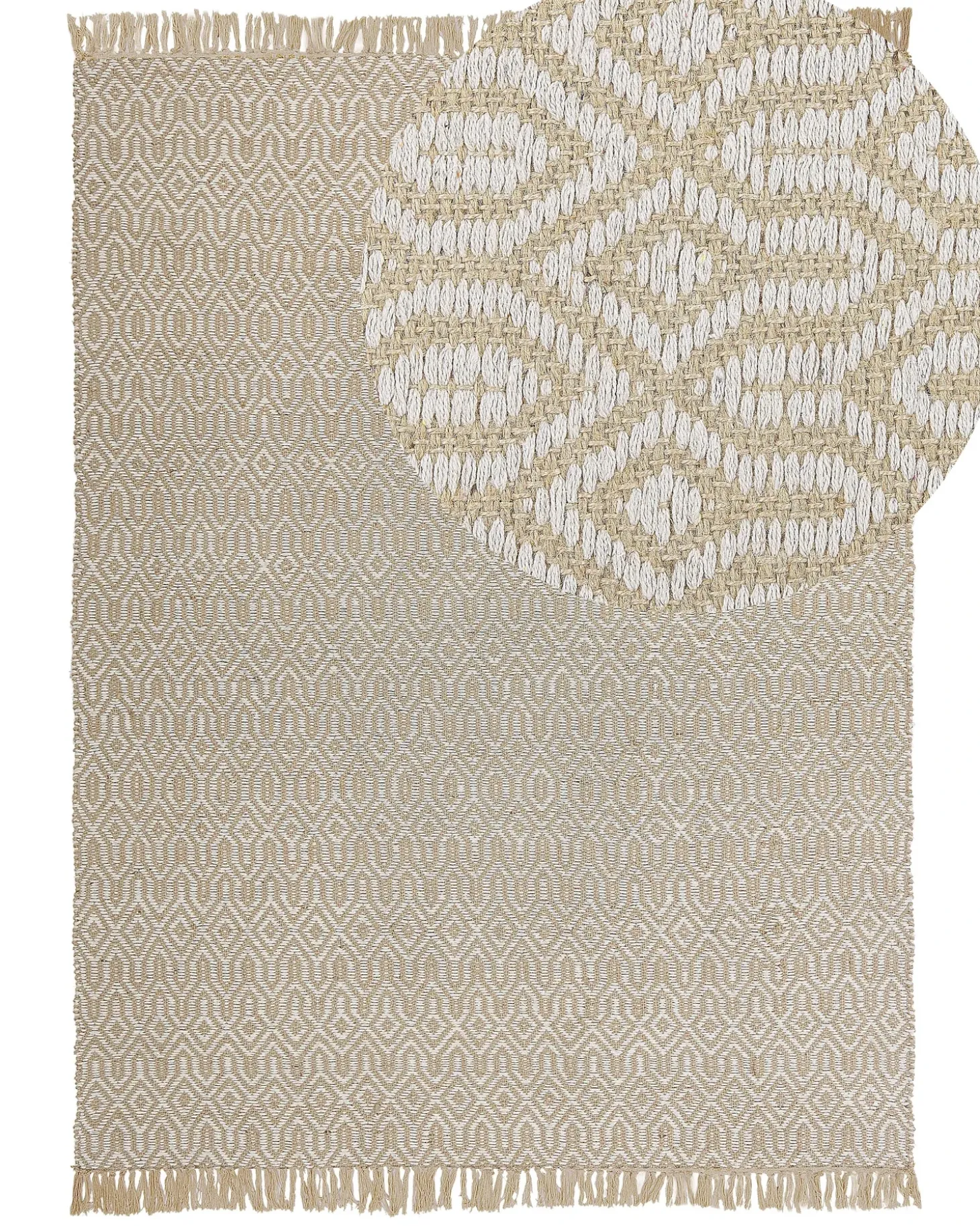 Gulvtæppe POZANTI Beige 140 x 200 cm Jute