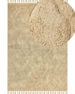 Gulvtæppe SANLIURFA Sand Beige 160 x 230 cm Bomuld