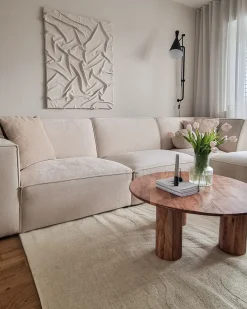 Gulvtæppe SASNAK Beige 300 x 400 cm Uld