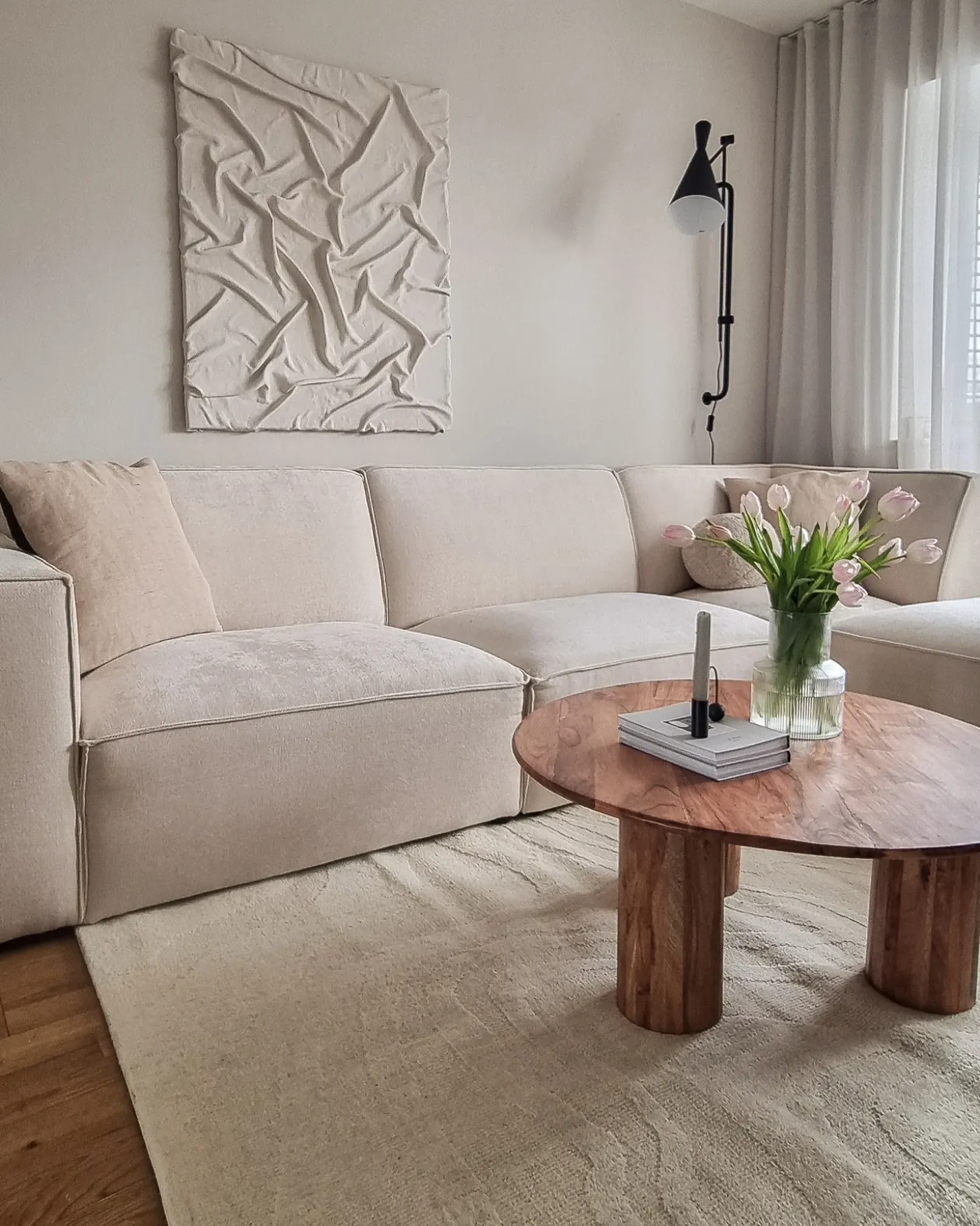 Gulvtæppe SASNAK Beige 300 x 400 cm Uld