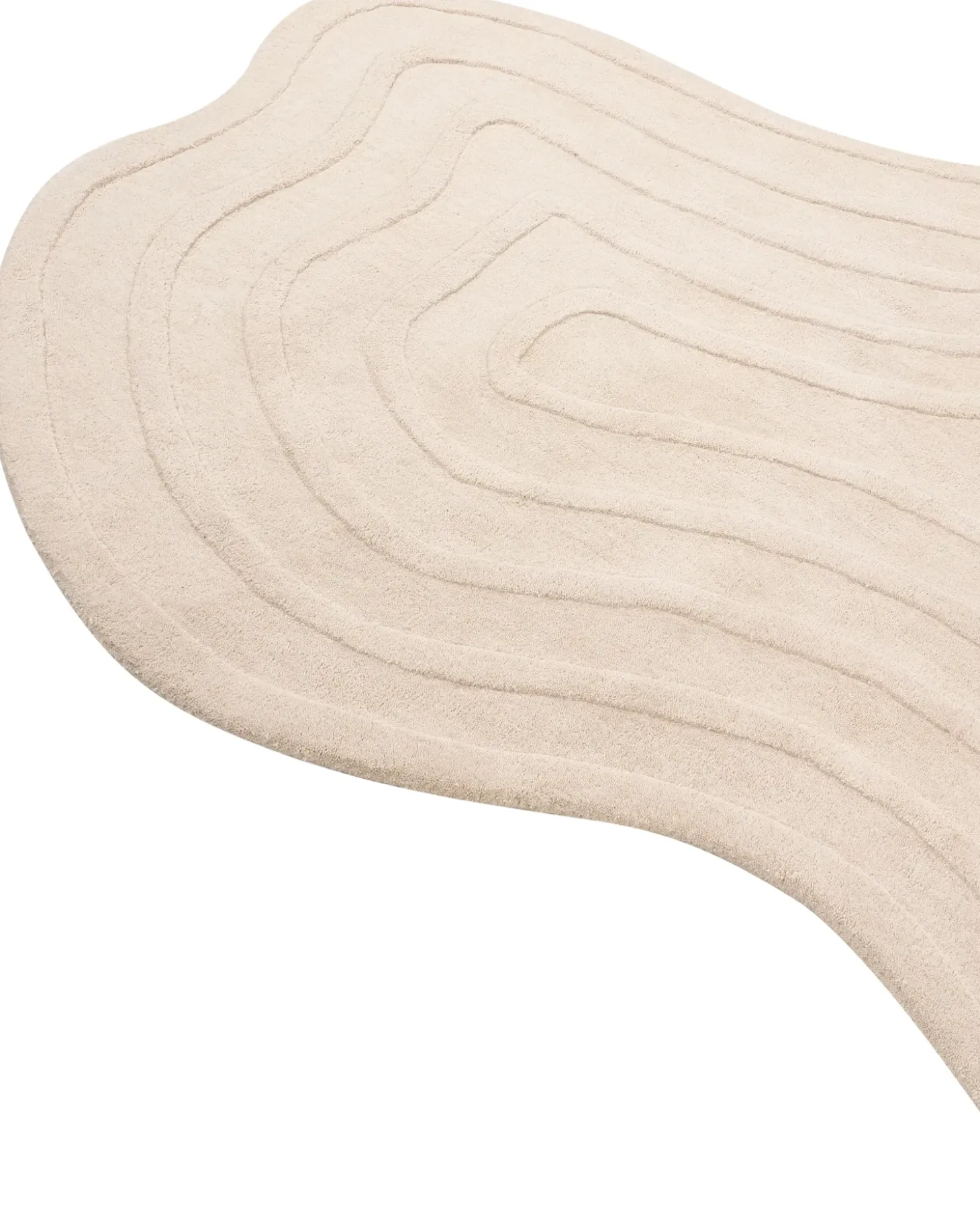 Gulvtæppe SATNA Beige 160 x 230 cm Uld