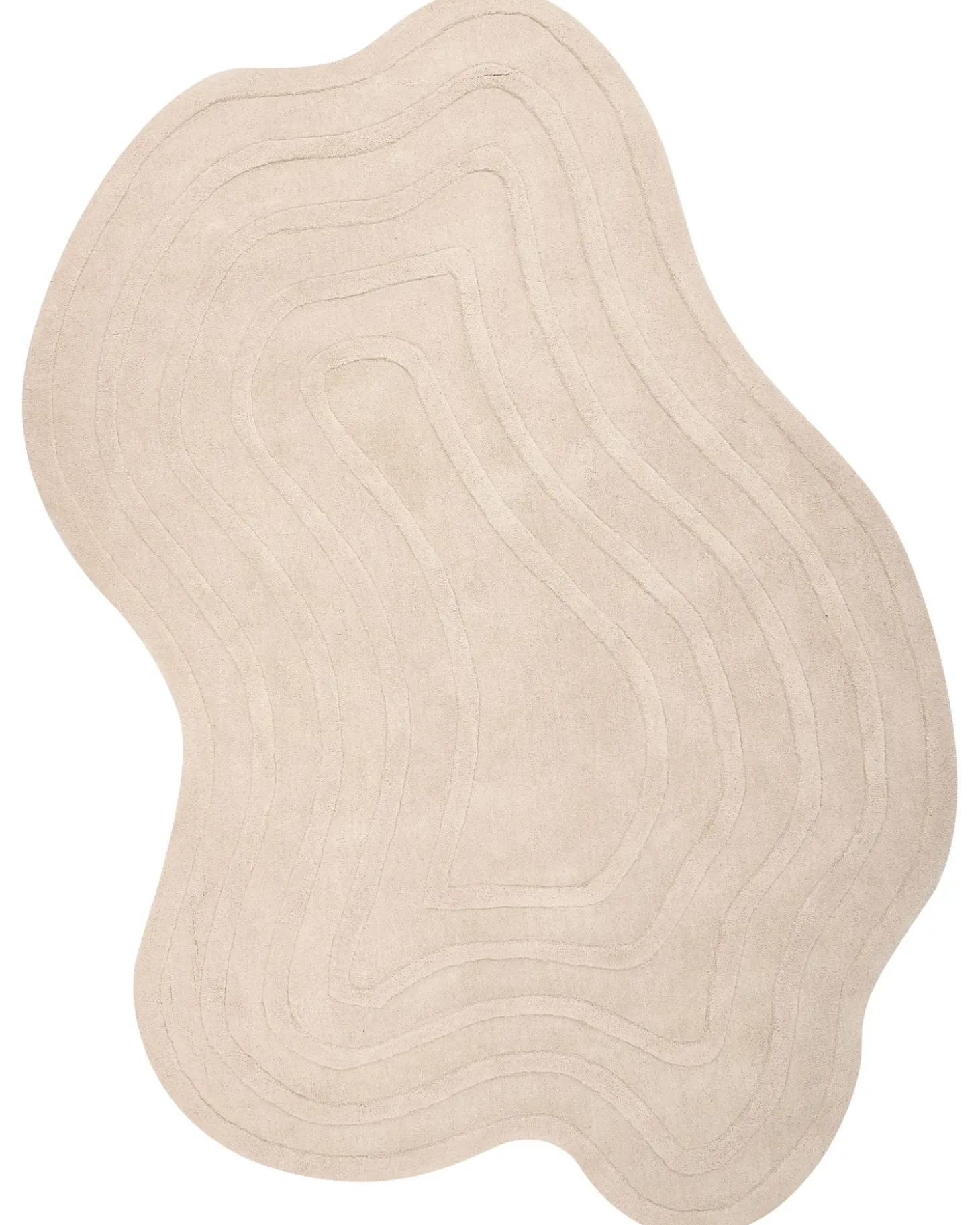 Gulvtæppe SATNA Beige 160 x 230 cm Uld