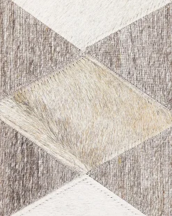 Gulvtæppe SESLICE Beige 160 x 230 cm Ægte læder