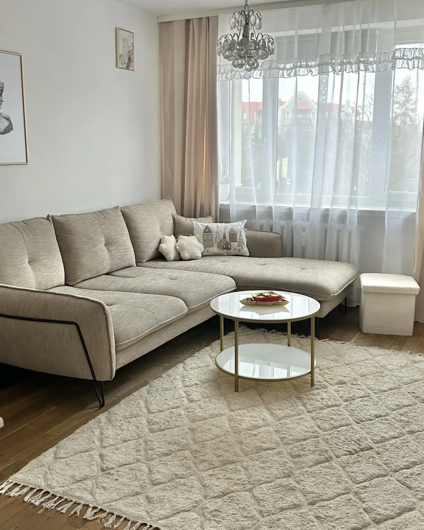 Gulvtæppe SILCHAR Beige 160 x 230 cm Bomuld