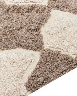 Gulvtæppe SINOP Beige 160 x 230 cm Bomuld