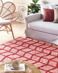 Gulvtæppe SIVAS Rød 160 x 230 cm Bomuld