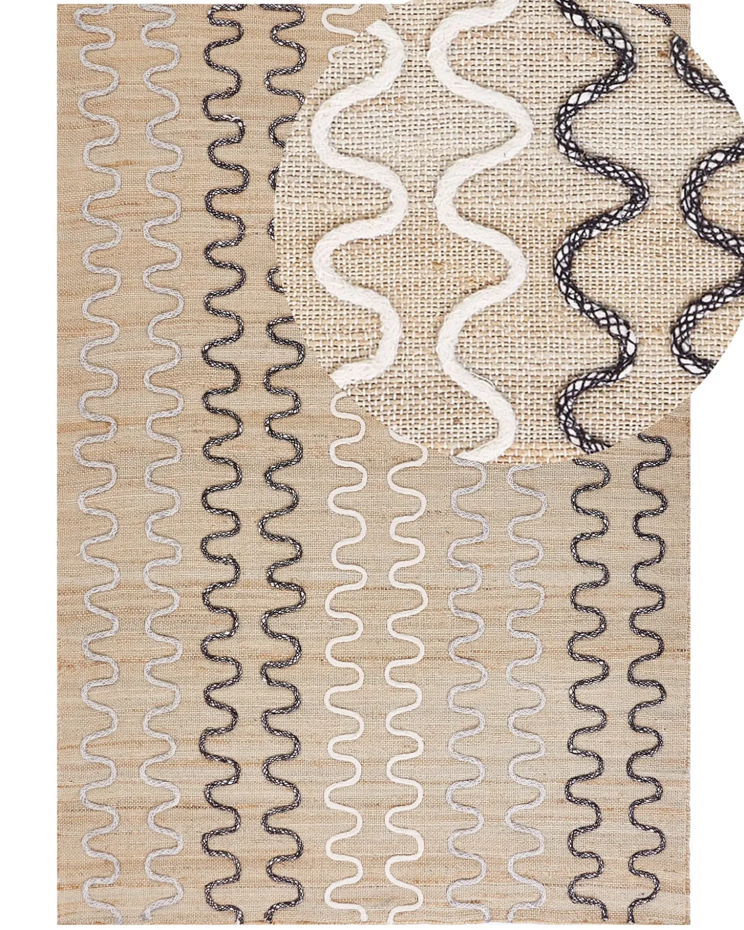 Gulvtæppe SOGUT Beige 140 x 200 cm Jute