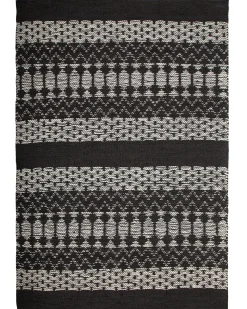 Gulvtæppe SOKUN Sort 140 x 200 cm Ægte læder