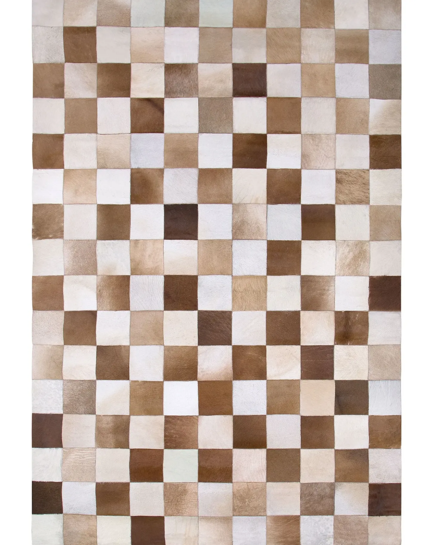 Gulvtæppe SOLMAZ Beige 140 x 200 cm Ægte læder