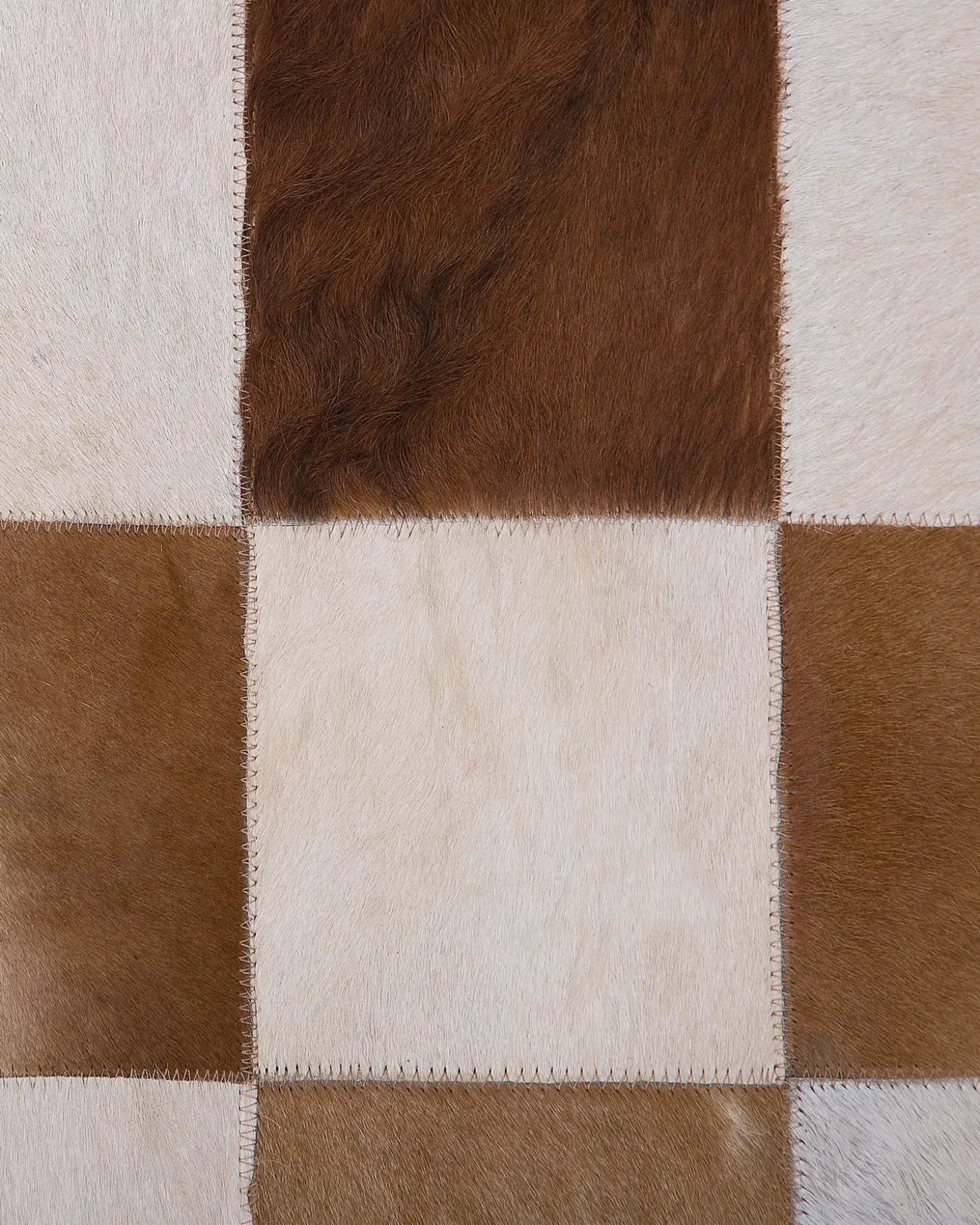 Gulvtæppe SOLMAZ Beige 140 x 200 cm Ægte læder