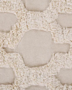 Gulvtæppe SULUOVA Beige 140 x 200 cm Bomuld