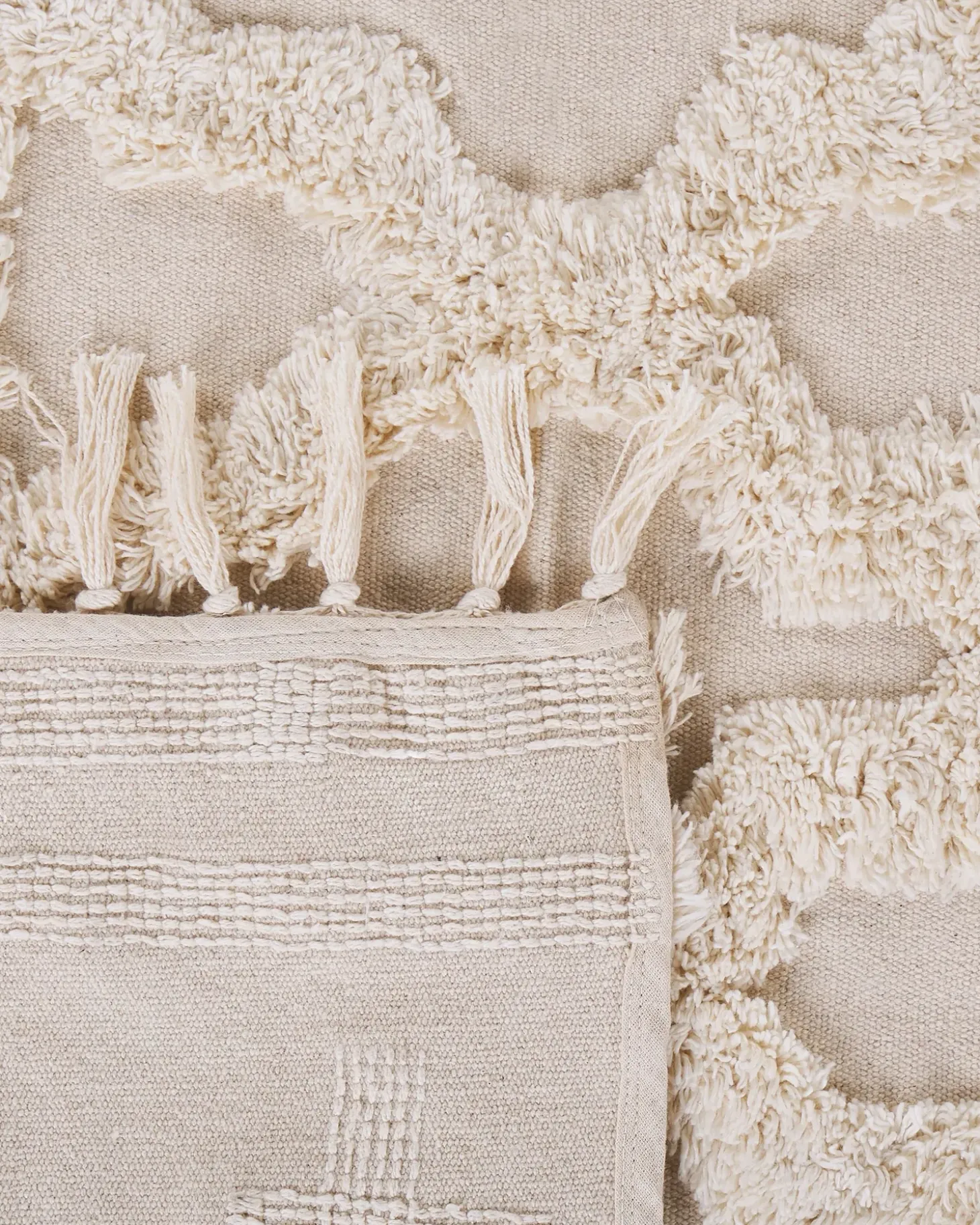 Gulvtæppe SULUOVA Beige 140 x 200 cm Bomuld