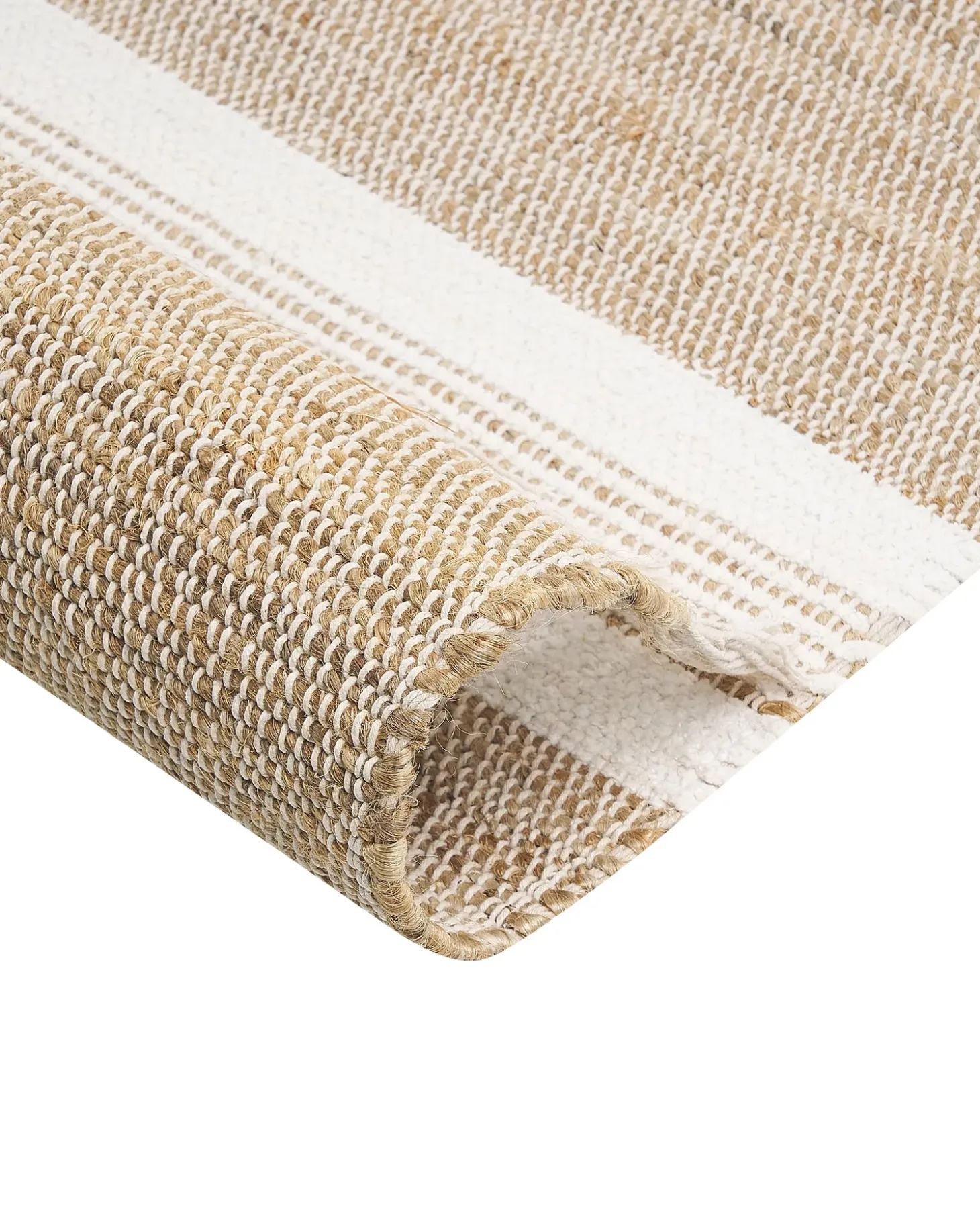 Gulvtæppe TALPUR Hvid 160 x 230 cm Jute