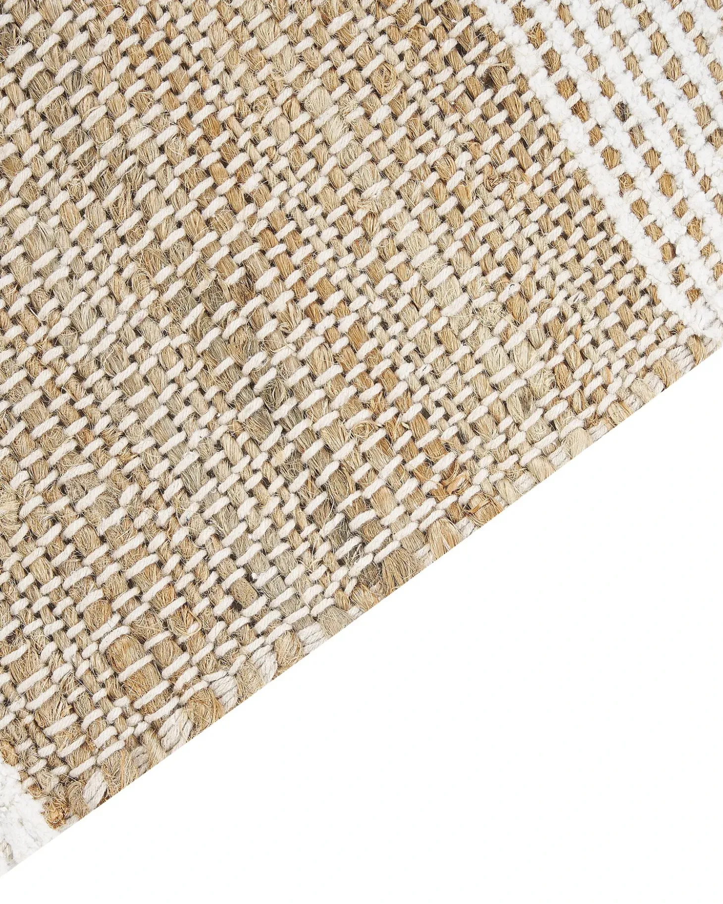 Gulvtæppe TALPUR Hvid 160 x 230 cm Jute