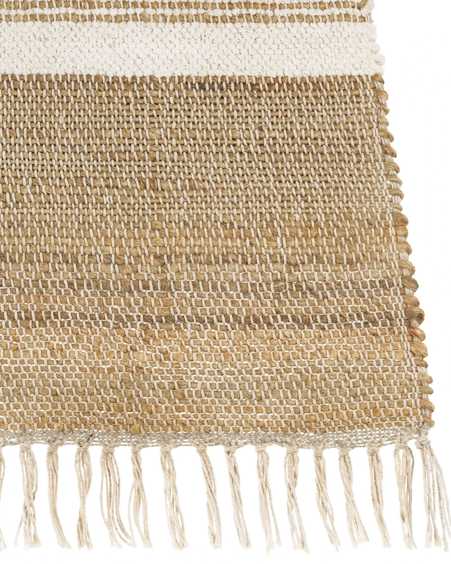 Gulvtæppe TALPUR Hvid 160 x 230 cm Jute