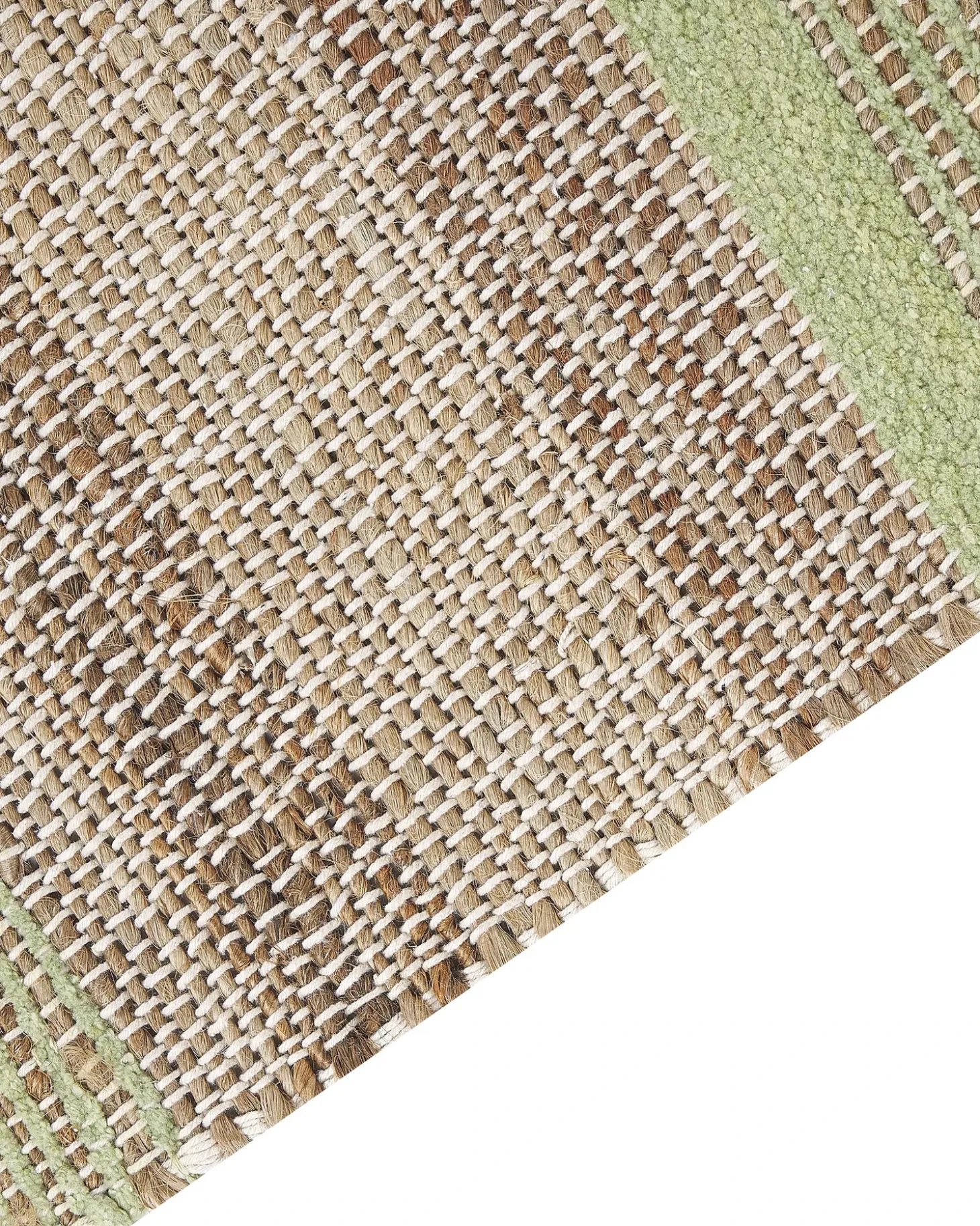 Gulvtæppe TALPUR Lysegrøn 80 x 300 cm Jute