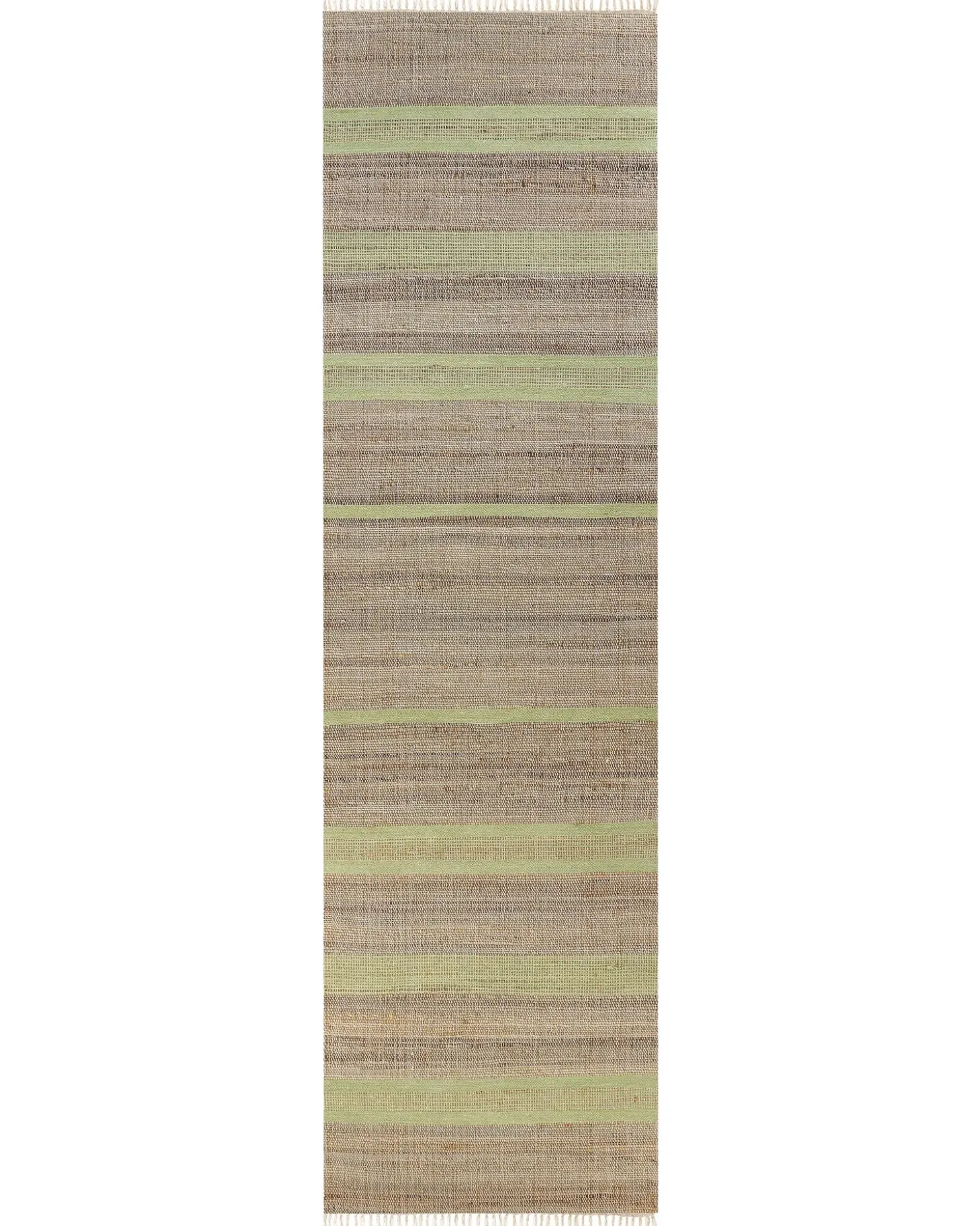 Gulvtæppe TALPUR Lysegrøn 80 x 300 cm Jute