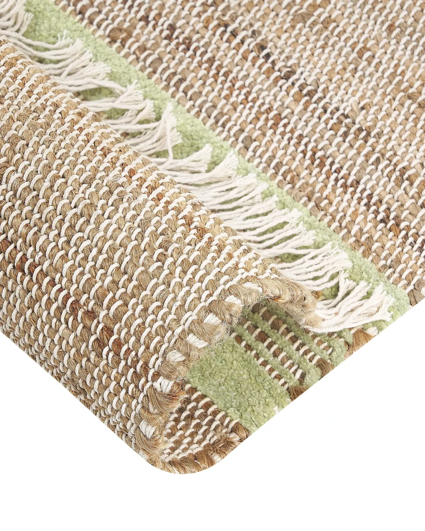 Gulvtæppe TALPUR Lysegrøn 80 x 300 cm Jute