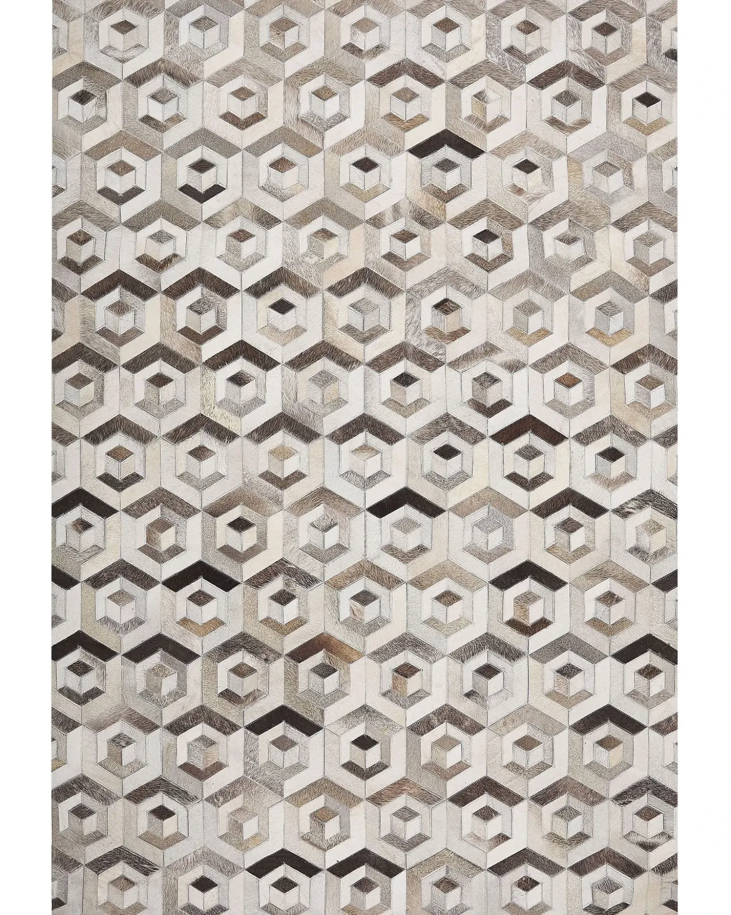 Gulvtæppe TAVAK Beige 160 x 230 cm Ægte læder
