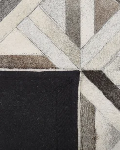Gulvtæppe TAYTAN Beige 140 x 200 cm Ægte læder