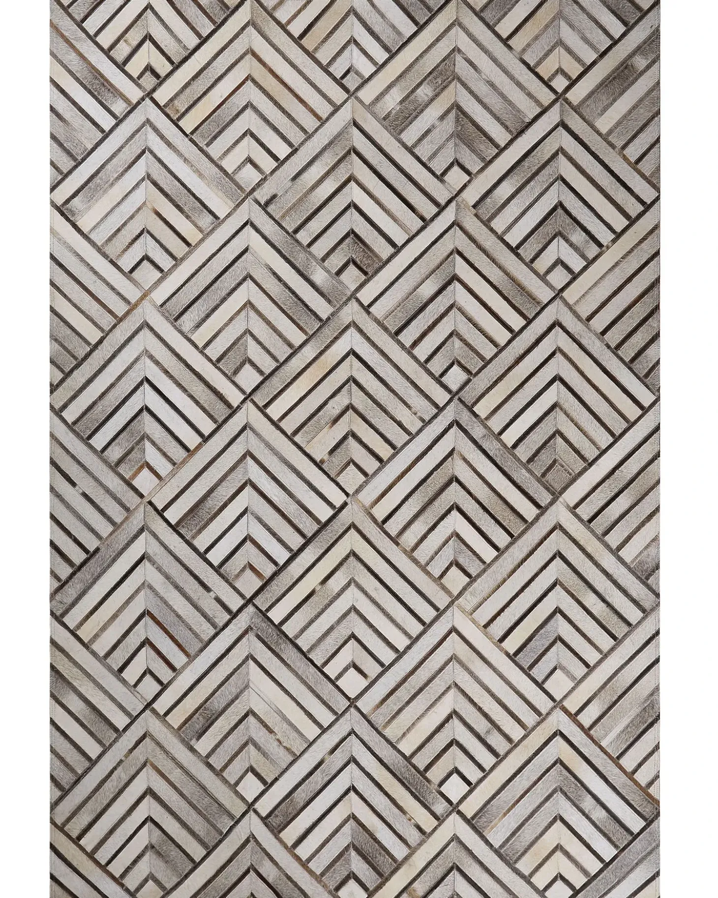 Gulvtæppe TEKIR Beige 140 x 200 cm Ægte læder