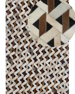 Gulvtæppe TUGLU Brun 160 x 230 cm Ægte læder