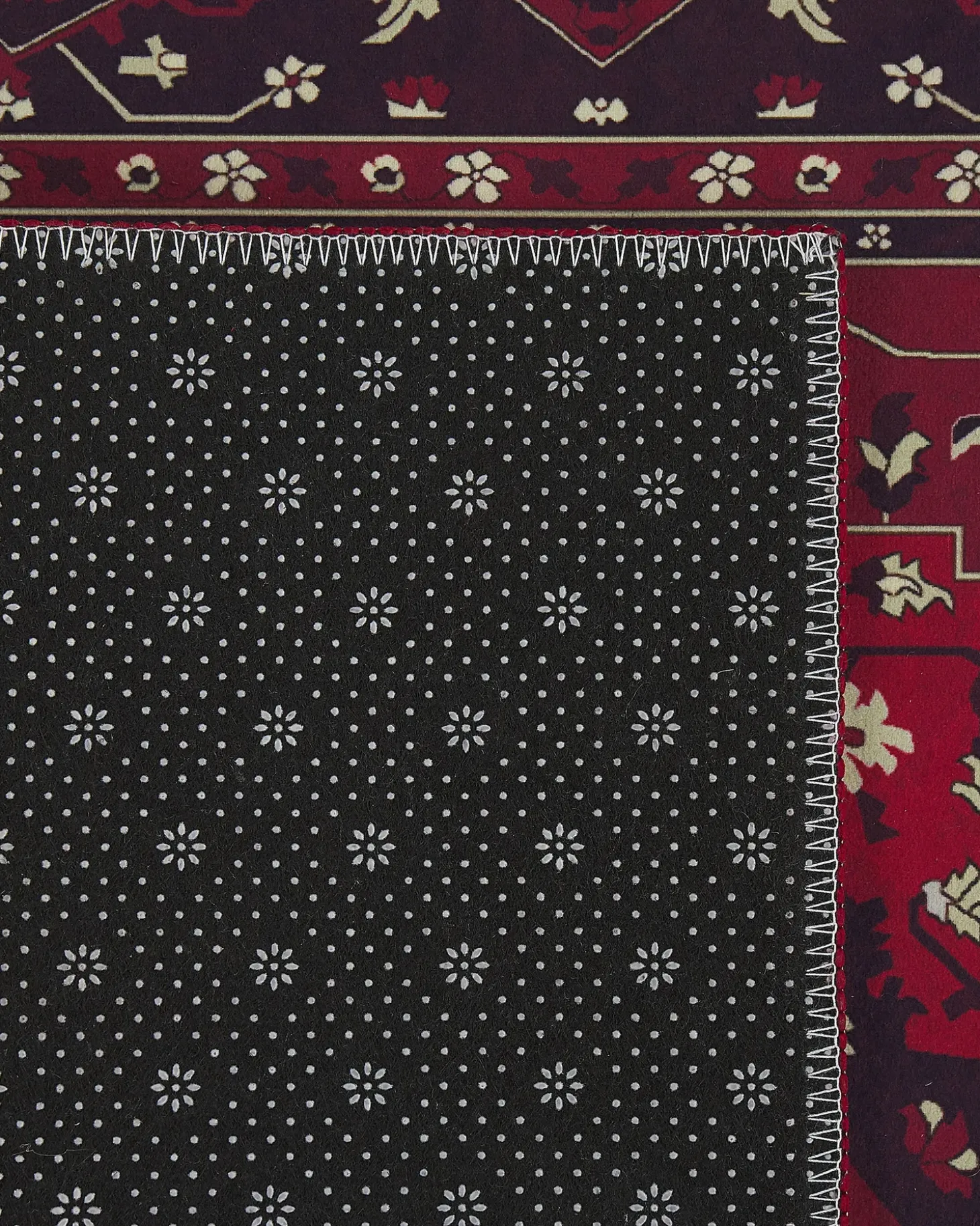Gulvtæppe VADKADAM Mørkerød 80 x 300 cm