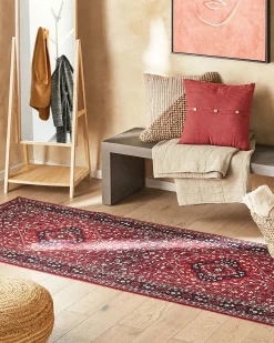 Gulvtæppe VADKADAM Mørkerød 80 x 300 cm