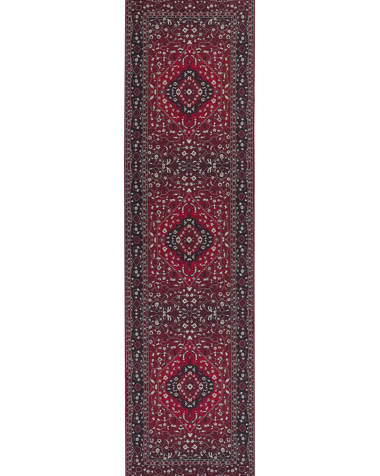 Gulvtæppe VADKADAM Mørkerød 80 x 300 cm