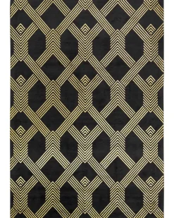 Gulvtæppe VEKSE Sort 160 x 230 cm Viskose