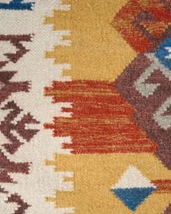 Gulvtæppe VOSKETAP Multifarvet 160 x 230 cm Uld Kelim