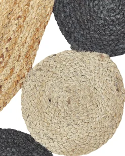 Gulvtæppe VOSTAN Sort ø 140 cm Jute