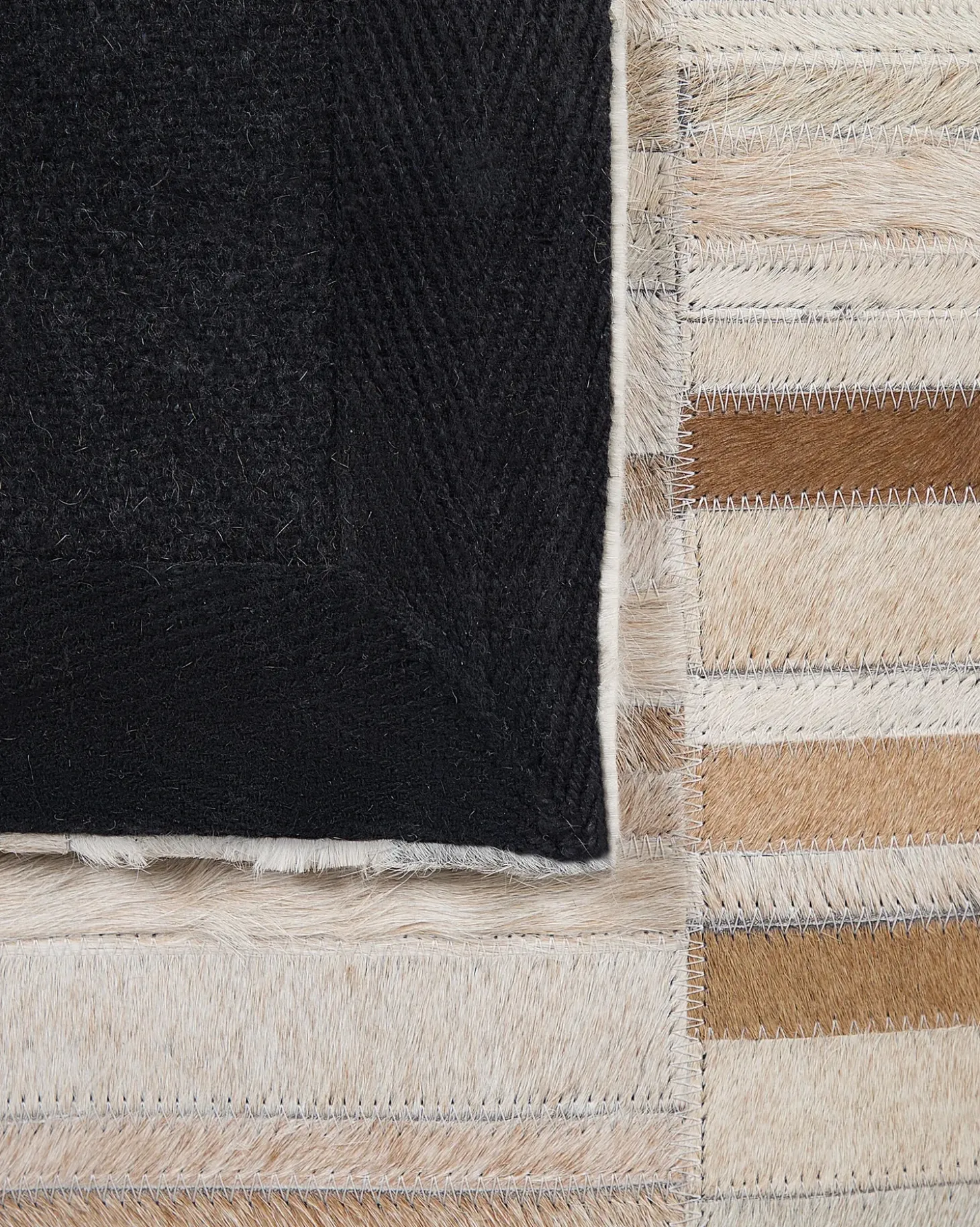 Gulvtæppe YAGDA Beige 140 x 200 cm Ægte læder
