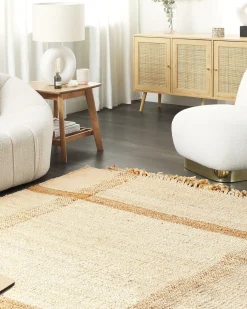 Gulvtæppe YELMEZ Beige 160 x 230 cm Jute
