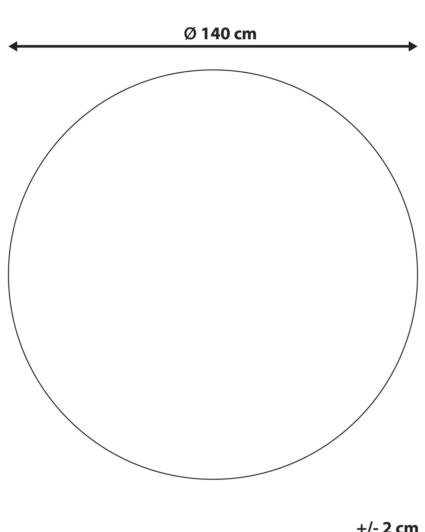 Gulvtæppe YENICE Multifarvet ø 140 cm Jute