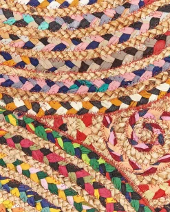 Gulvtæppe YENICE Multifarvet ø 140 cm Jute