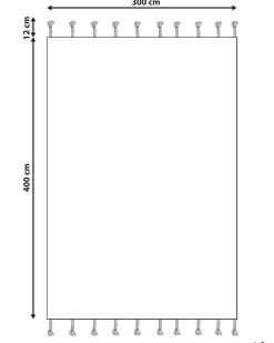 Gulvtæppe ZEYNAK Multifarvet 300 x 400 cm Bomuld
